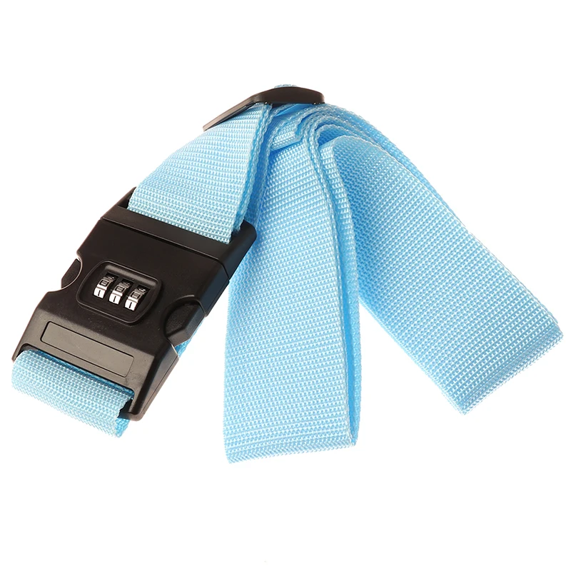 1Pc Travel Luggage Suitcase Secure Lock Durable Nylon Packing Strap Belt with Password Lock Safe Luggage Strap