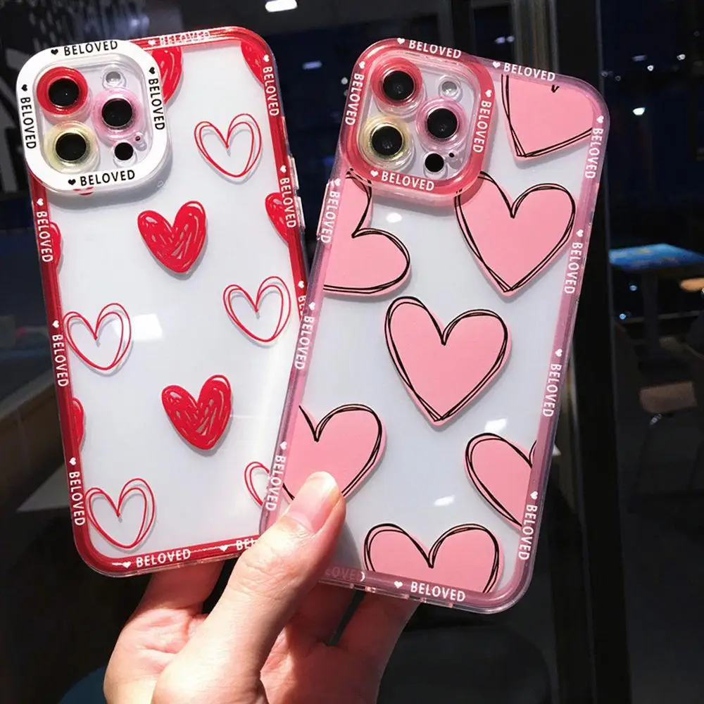 Heart Design TPU Phone Case - Elegant and Durable Protection