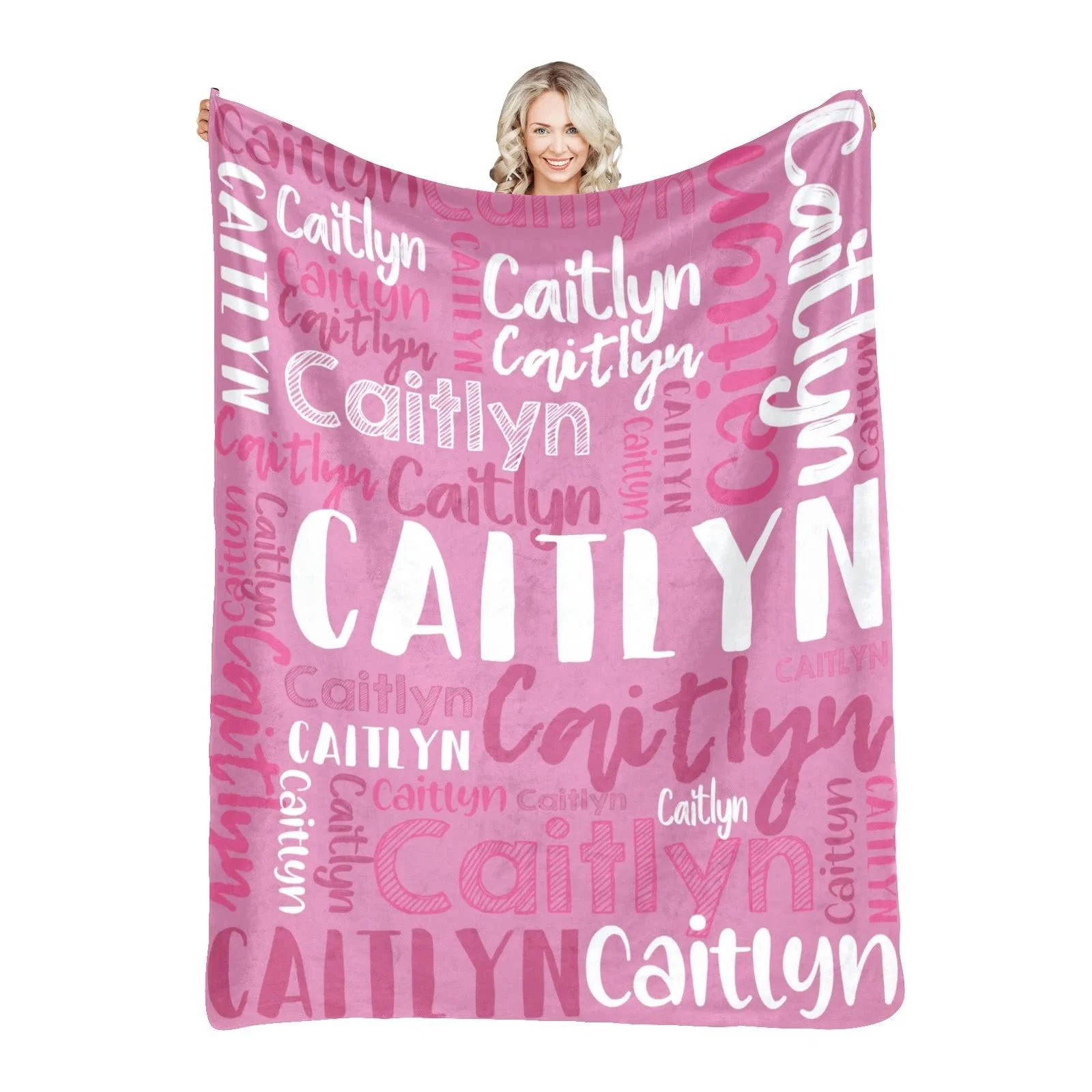 Personalized Flannel Baby Blanket - 30 Color Options, Custom Name, Monochrome Fleece Gift