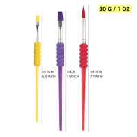 MOTARRO 3 Pcs Paint Round Bulk Brushes for Beginners Starter Artist Painting Brush Kit Kid's Art Paintbrushes Preschool Art Toys 2