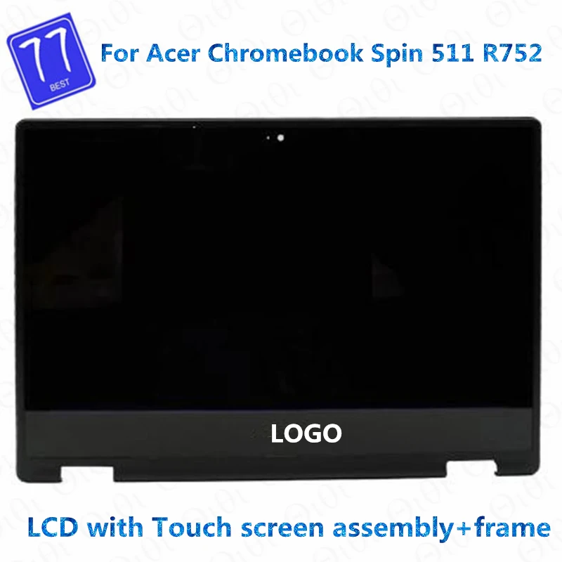 

Оригинальный ЖК-дисплей 11,6 дюйма для Acer Spin 5 11 R752 R752TN 1366x76 8, сборка B116XAK01.4 Chromebook, ЖК-сенсорный экран в сборе N18Q6
