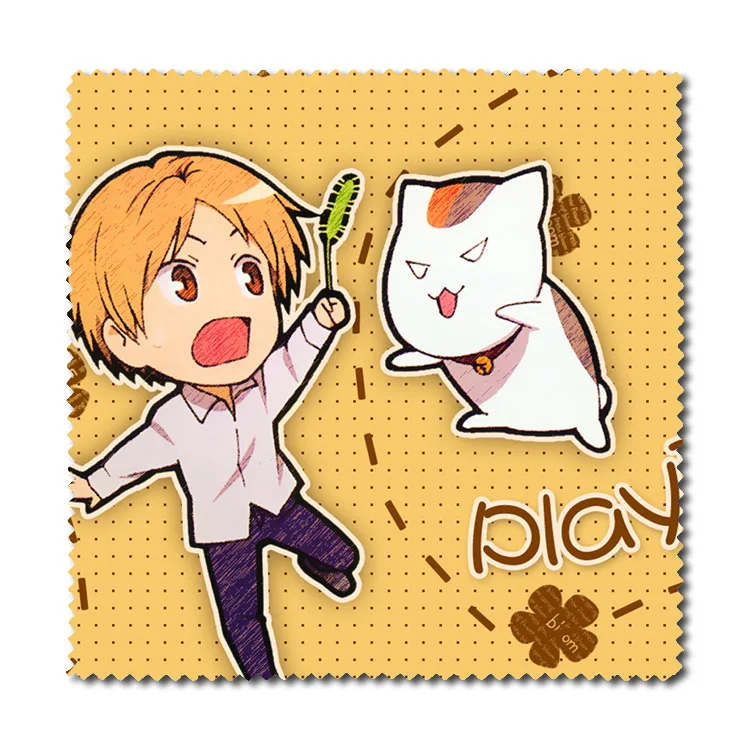 1pc Anime Natsume Yuujinchou Cat Teacher Flannel Glasses Clean Cloth