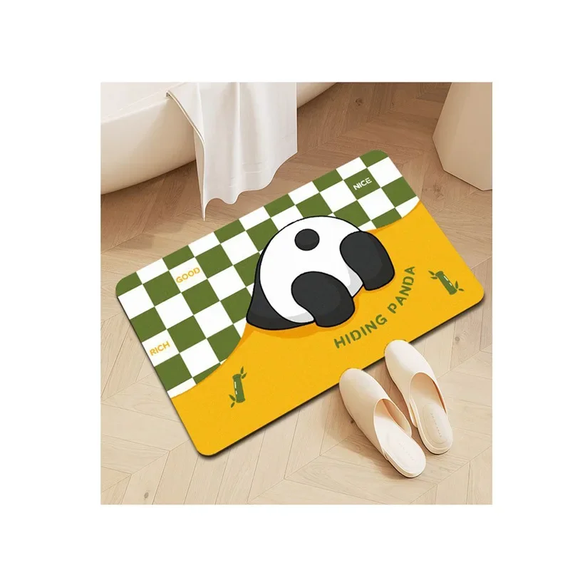 

bathroom absorbent floor mat Cartoon carpet athroom anti-skid mat