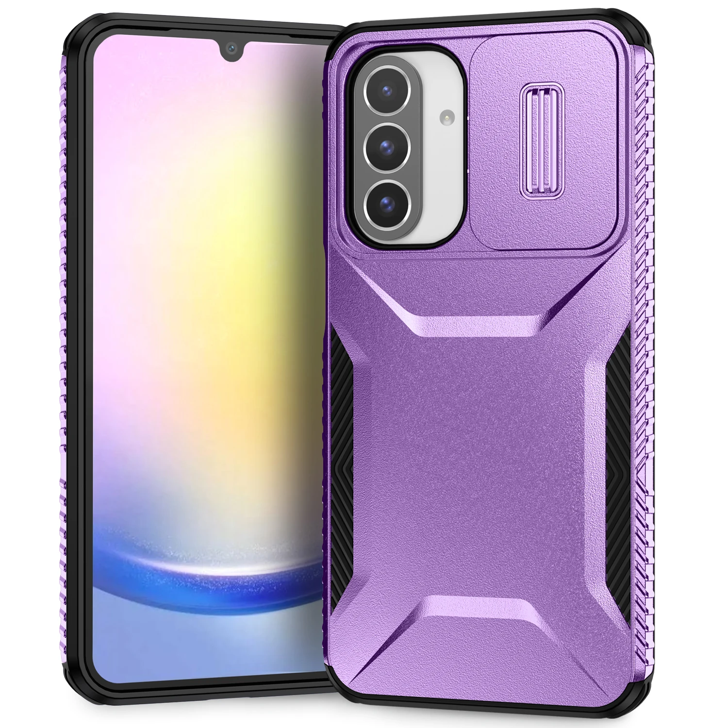 Armor Shockproof Case with Camera Lens Slide Cover