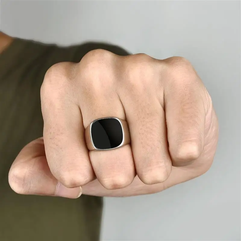 Trendy Titanium Steel Men Women Rings Punk Hip Hop 316L Stainless Steel Frosted Ring for Couples Wedding Party Jewelry Gift 6