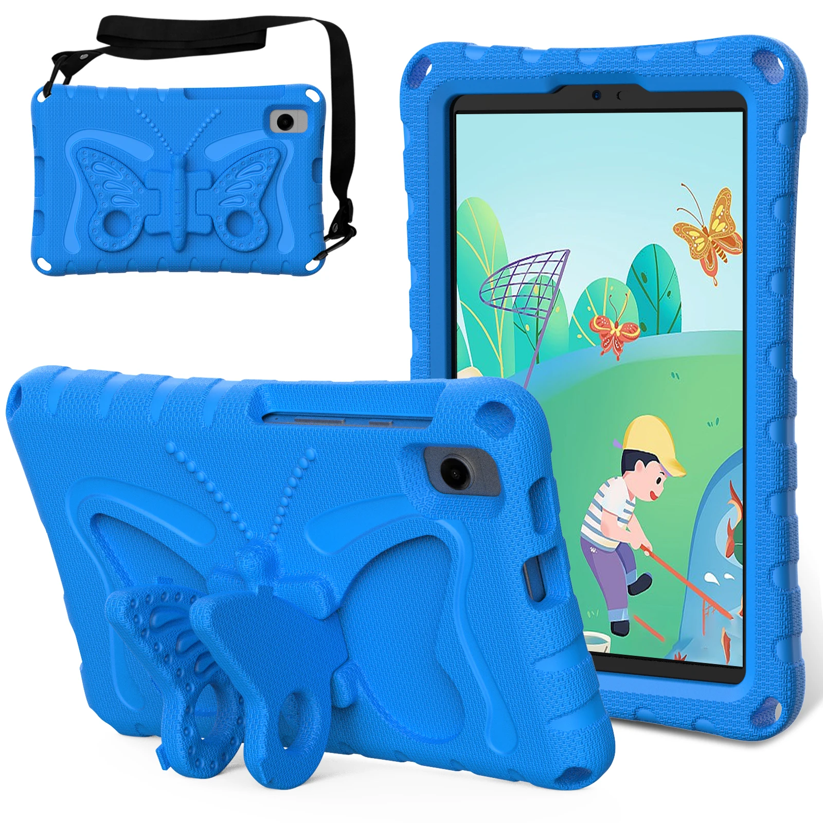 EVA Butterfly Kids Protective Tablet Case with Stand - Vibrant, Durable Cover