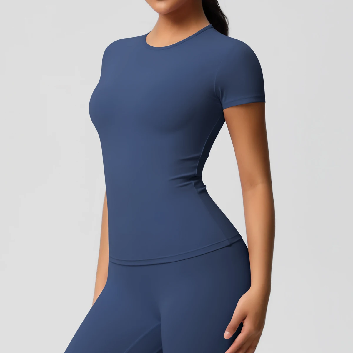 High Elastic Dry Fit Sports Top - Womens Breathable Gym T-Shirt