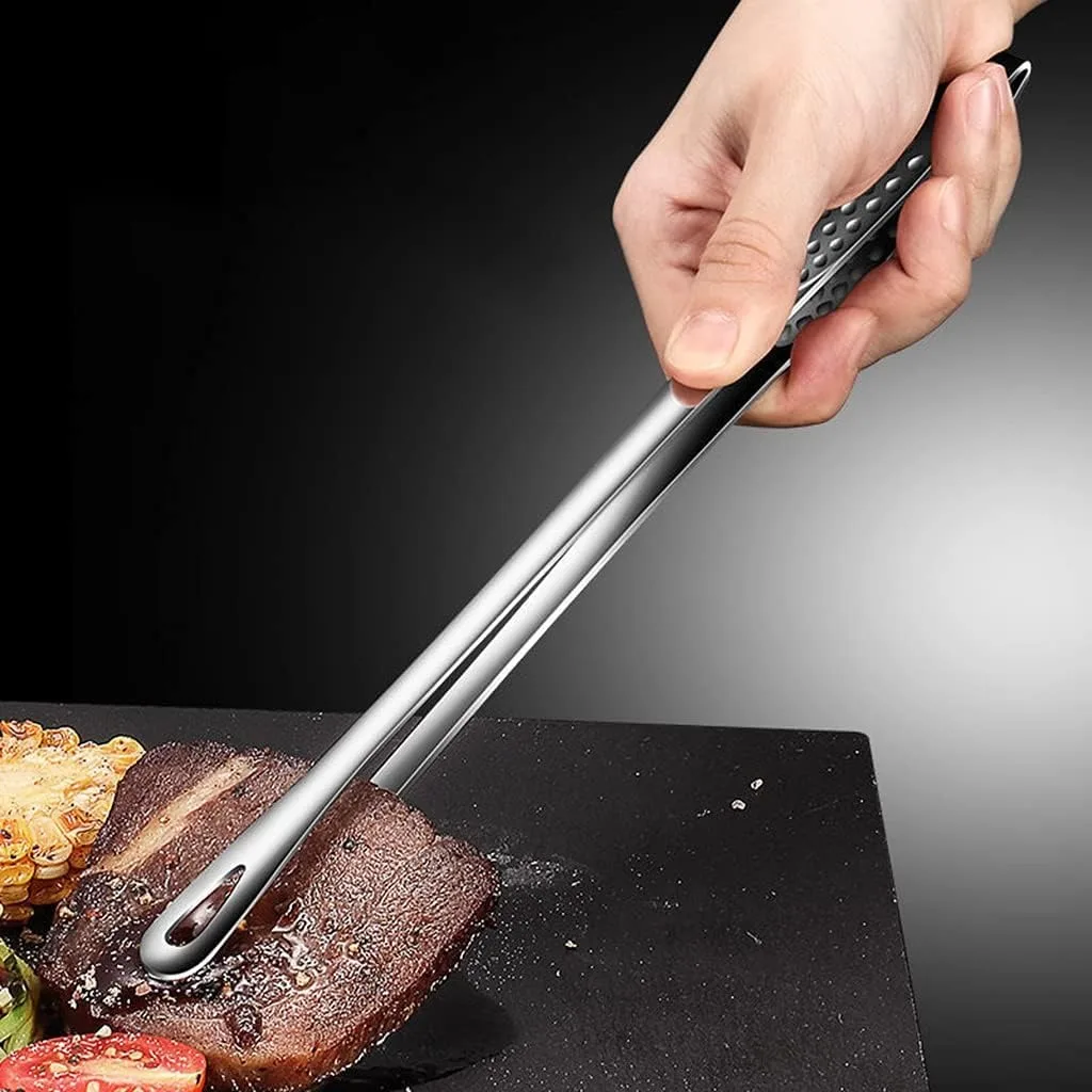 28 cm Stainless Steel BBQ Grill Tongs 4