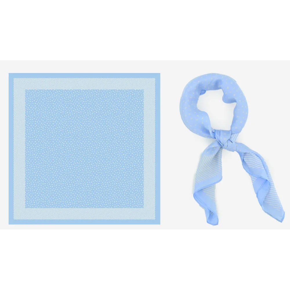 Frühling und Herbst Dekoration Gedruckt 70cm Kleine Quadratische Handtuch Simulation Blau Welle Dot Vielseitig Professionelle Tragen mit_voghion.com