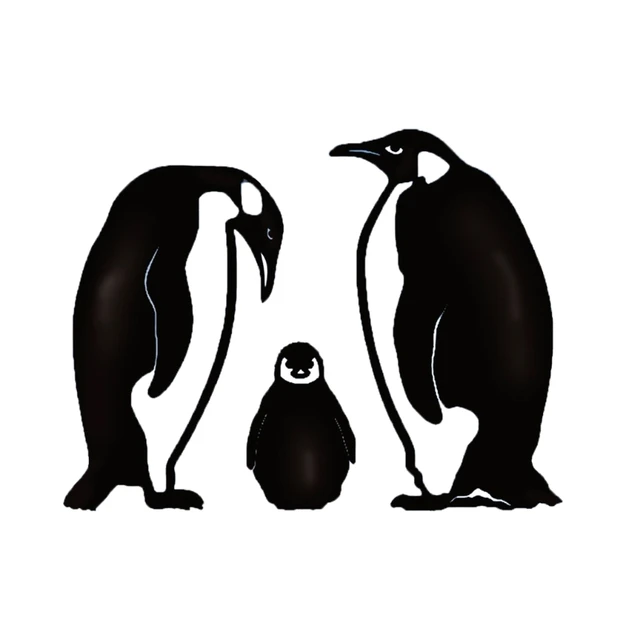 3D Penguin Garden Stakes Gyep Díszek Szobor Kültéri Udvari Jel A Dekoráció - Image 2