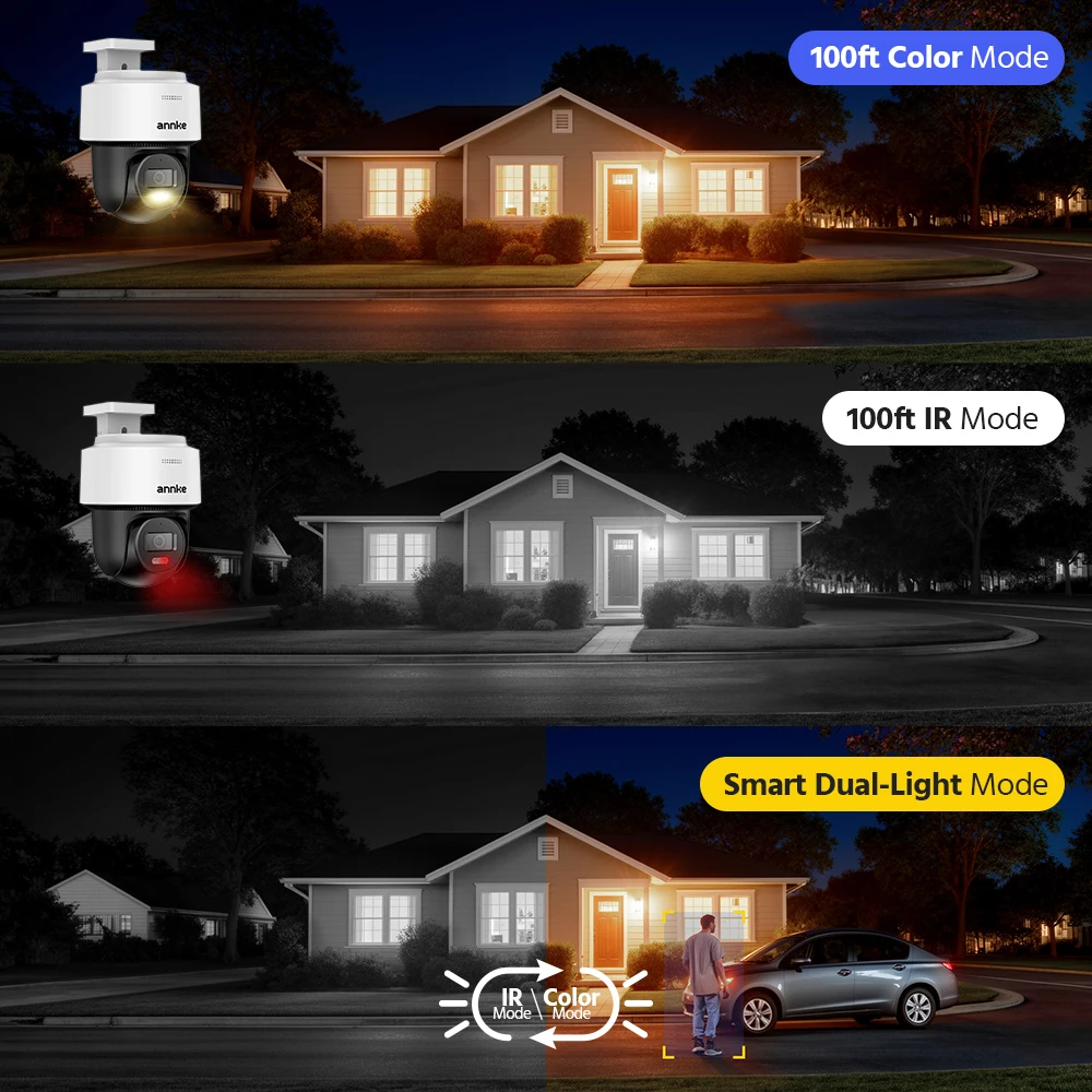 Annke CPT800 4K POE Color Night vision Camera Outdoor IP66 Two Way Audio 2.8 MM PT Security Camera Video Surveillance For NVR 3