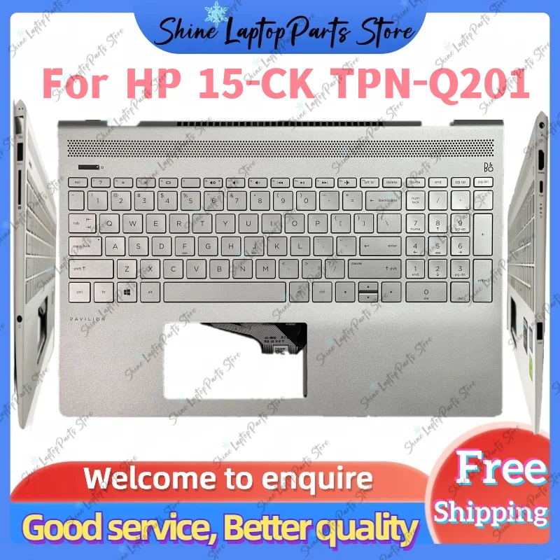 For HP Pavilion 15-CK TPN-Q201 Series Upper Case Palmrest  US Keyboard C Case C Cover L01928-001