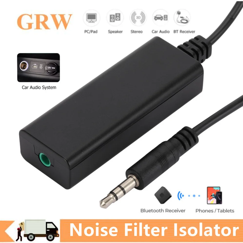 Grwibeou35mmAuxAudioNoiseFilterGroundLoopNoiseIsolator