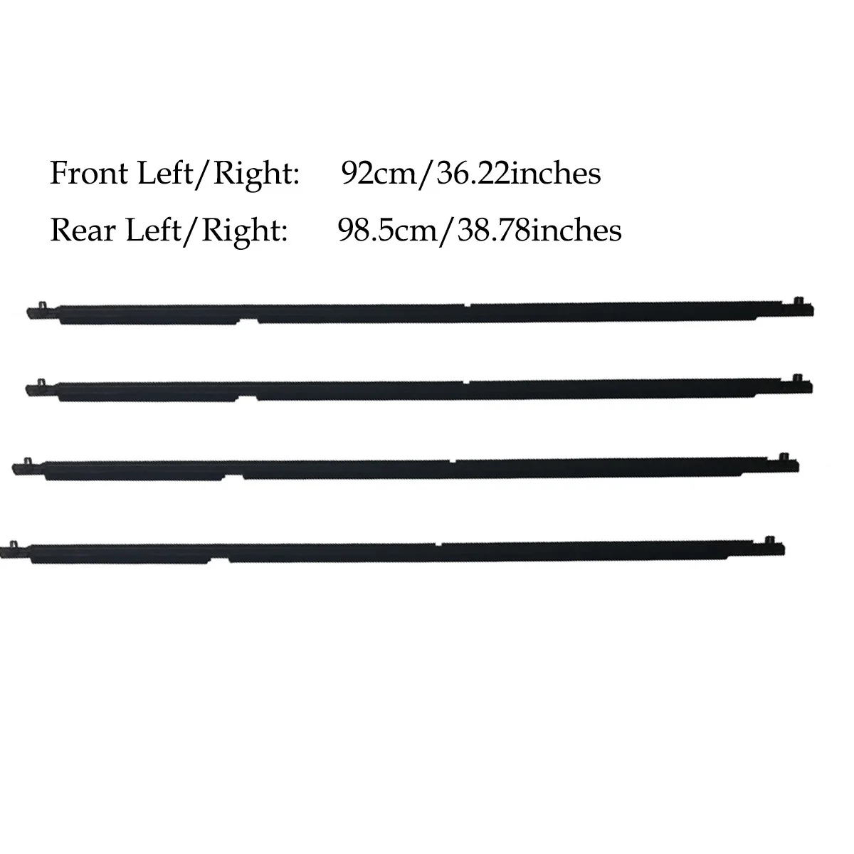 4PCS Car Outer Windows Rubber Weatherstrip Waterproof Pressure Strip Sealing Belt Moulding Trim For Mazda 6 Sedan 2004-2012