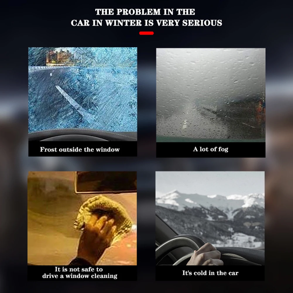 12 V/24V Portable Electric Car Fast Window Windshield Deing Defrost Fan Heating Dashboard Seat Heater_voghion.com