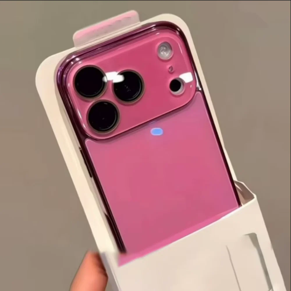 Premium Glossy Shockproof Plating Candy Armor Camera Case with Ice-Tempered Glass