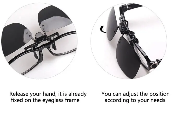 Polarisierte Sonnenbrille Clips Gläser Clip Fahren Nachtsicht Brillen Outdoor Shades High Definition Sonnenbrille Clips UV400 – Detail 22