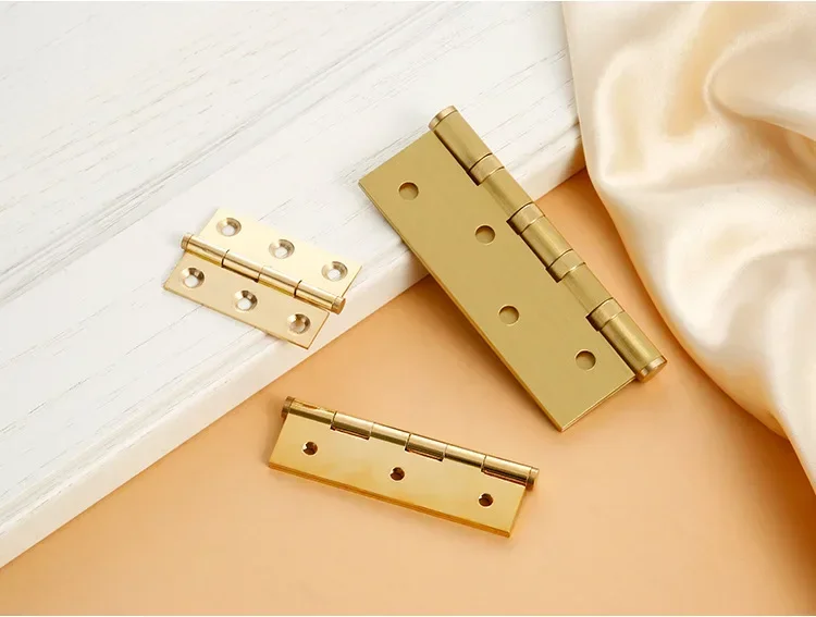 Description Picture 6 of item1.5/2/2.5/3 "Brass Folding Hinge Wood Door Hinge Flat Open Solid Hinge Door and Window hardware Small Box Exquisite Hinges