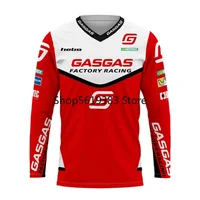 GASGAS Motorcycle Riding Clothing Downhill Bike MTB Jersey Men's Long Sleeve Cycling Shirt Maillot Ciclismo Hombre 1