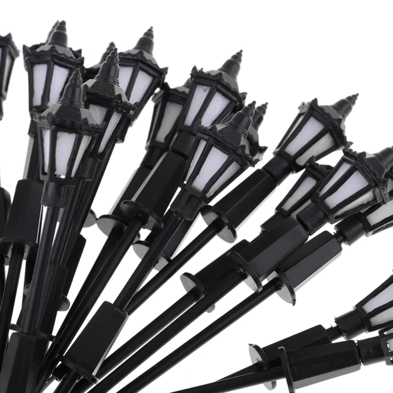 Layout Lamppost Model LED Lamp 20pcs Q0KB Railway Train Scenery Table War Game