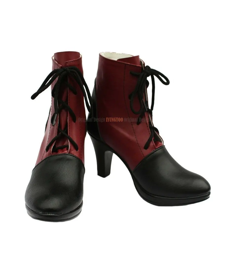 

Kuroshitsuji Grell Sutcliff Shoes Cosplay Black Butler Grell Sutcliff Cosplay Short Boots High Heel Shoes Custom Made Any Size