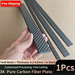 Premium 3K Carbon Fiber Sheet - Customizable Thickness & High Strength (1.0x45x540mm)