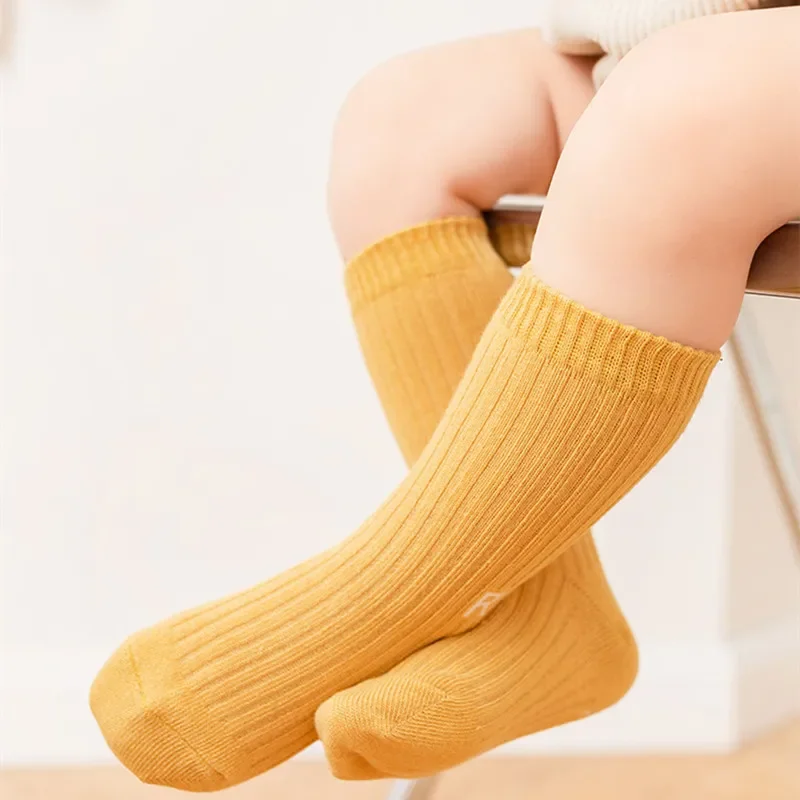 Baby Children Cute Sport Cotton Sock Korean Simplicity Solid Color Letter R Short Sock for Toddler Boys Girls Kids Stockings