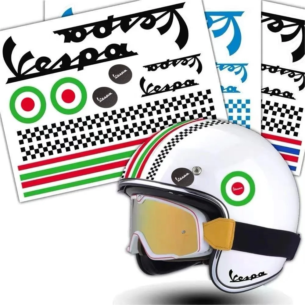 Motorcycle helmet reflective decorative stickers For Vespa gts gtv Spring 50 125 150 200 250 300 300 Sprint new design black frame led indicator turn stop brake function tail light for vespa sprint primavera