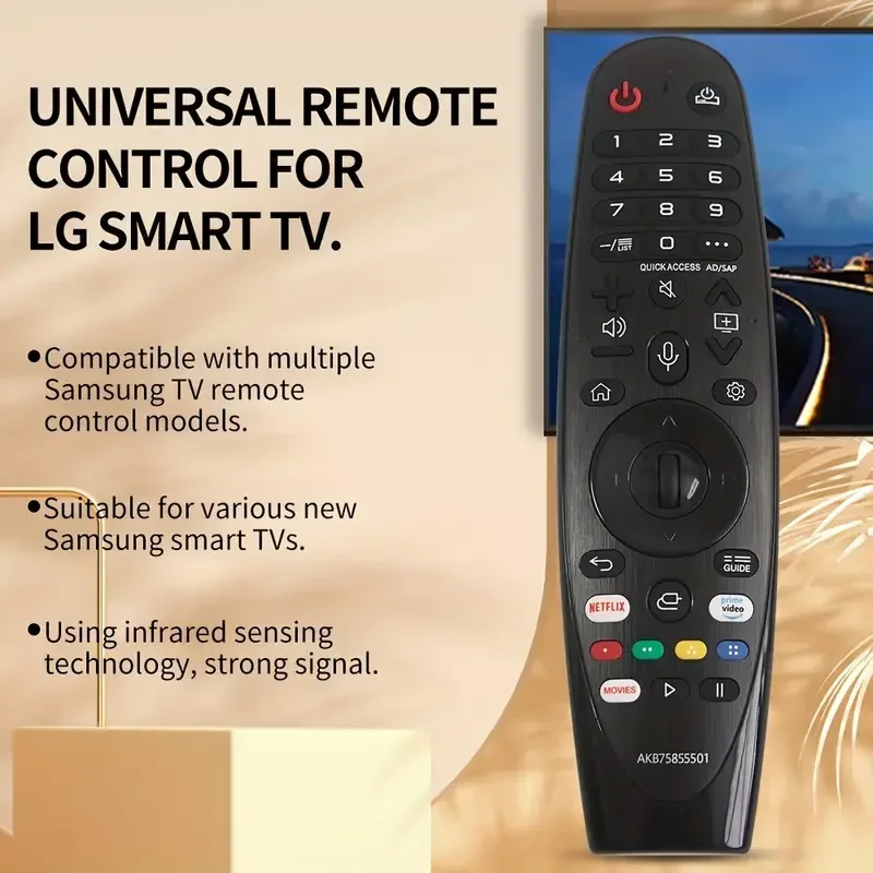 Remote control Universal Magic Remote for Smart TV Replacement for Magic Remote Control fit AKB75855501(NO Voice&Pointer)