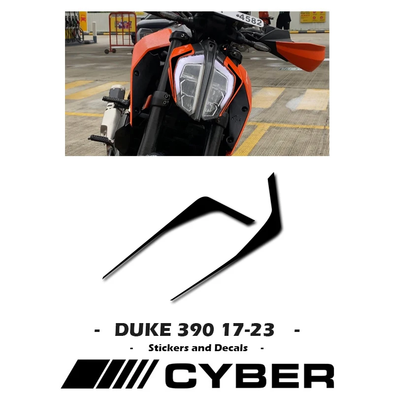 Fairing Shell Front Sticker Decal Lamp Eyebrow Sticker LOGO Duke390 For KTM Duke 390 17 18 19 20 21 22 23 outdoor wall lamp waterproof shell creative living room bedroom exterior wall lamp led modeling aisle guest room hotel lamps