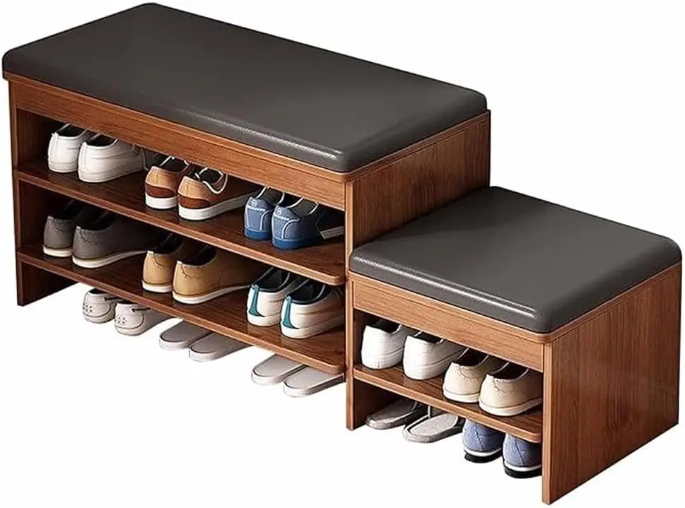 رف خزانة أحذية متعدد الوظائف من Step Model 2 و3 طبقات مع مقعد