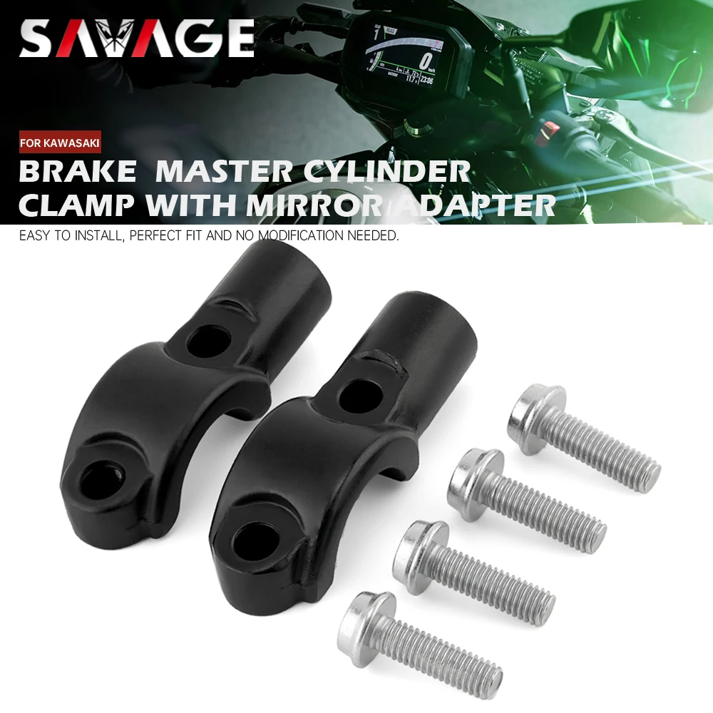 

Brake Pump Clutch Cylinder Clamp Cover Mirror Adapter For KAWASAKI Z900 ER6N Z800 Z650 VERSYS 1000 Vulcan S 650 Motorcycle Parts