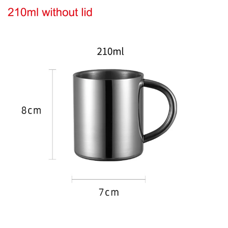 Double Wall Stainless Steel Coffee Mug with lid Portable Cup Travel