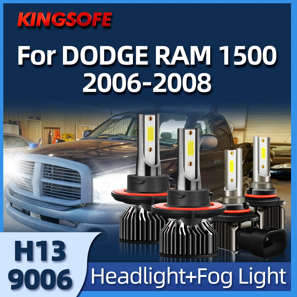 

Led Headlight 10000Lm H3 Lamps Car Bulbs 6000K 9006 Fog Lights COB Chip For DODGE RAM 1500 2006 2007 2008