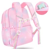 Girls Fantasy Pink Schoolbag Lightweight Nylon Backpack For Students 6~13 Year Old Children Mochila  6777 2