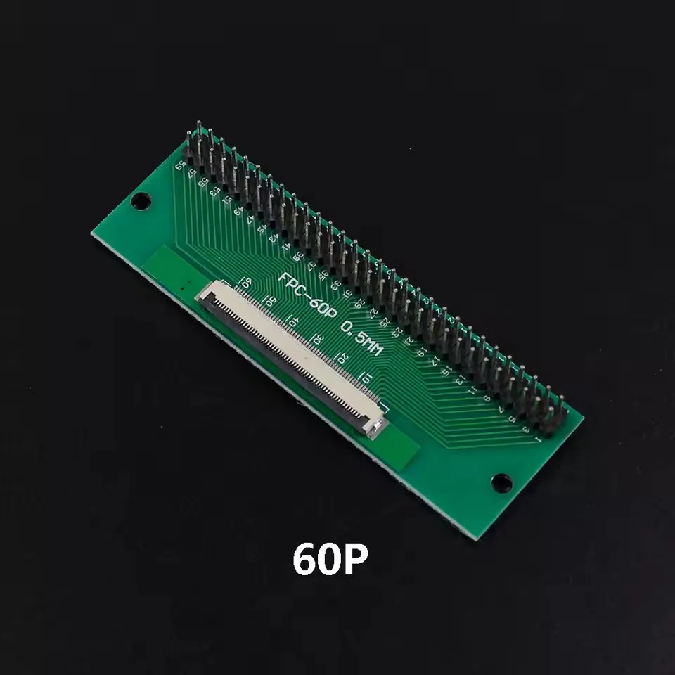 1PCS FFC/FPC conversion board 0.5mm connector to 2.54MM double row bent pins 4/10/14/15/16/22/26/30/32/36/42/45/60/64/68/80/96P
