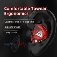 QKZ AK6 In Ear Earphone 6 Dynamic Driver Unit Headphone With Mic Stereo Sports HiFi Subwoofer Headset Monitor Earbuds For iPhone - Image 2