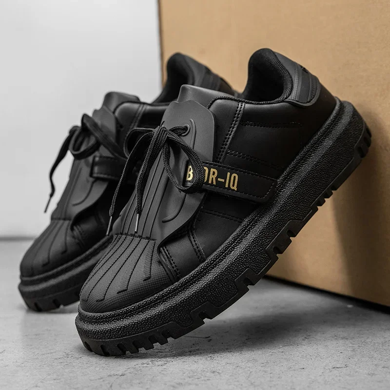 

Кроссовки мужские на платформе, микрофибра, Повседневная модная обувь, дизайнерские, осень