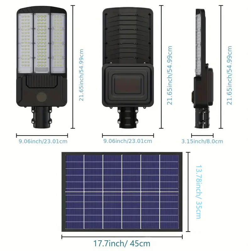 25000 mah Solar Licht Mit 2 Solar Panels Outdoor Solar Straße Licht Mit Motion Sensor Garten Wand Lampe Parkplatz Solar flutlicht – Detail 5