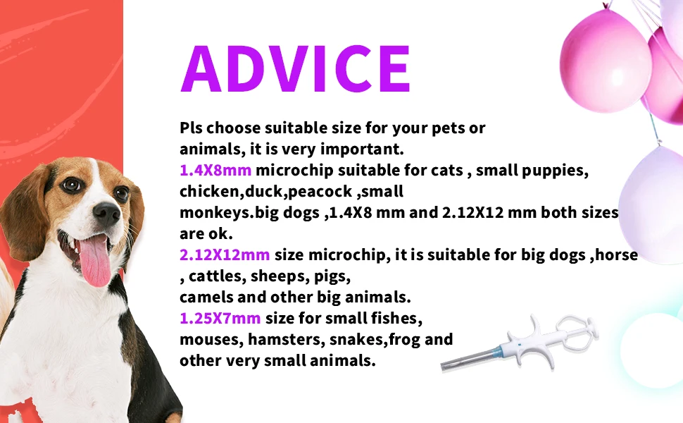60Packs Pet Microchips 134.2khz Registration Animal Implant Chip Pet ID Chip for Dog Cat Cow Pig Rabbit Pigeon Fish