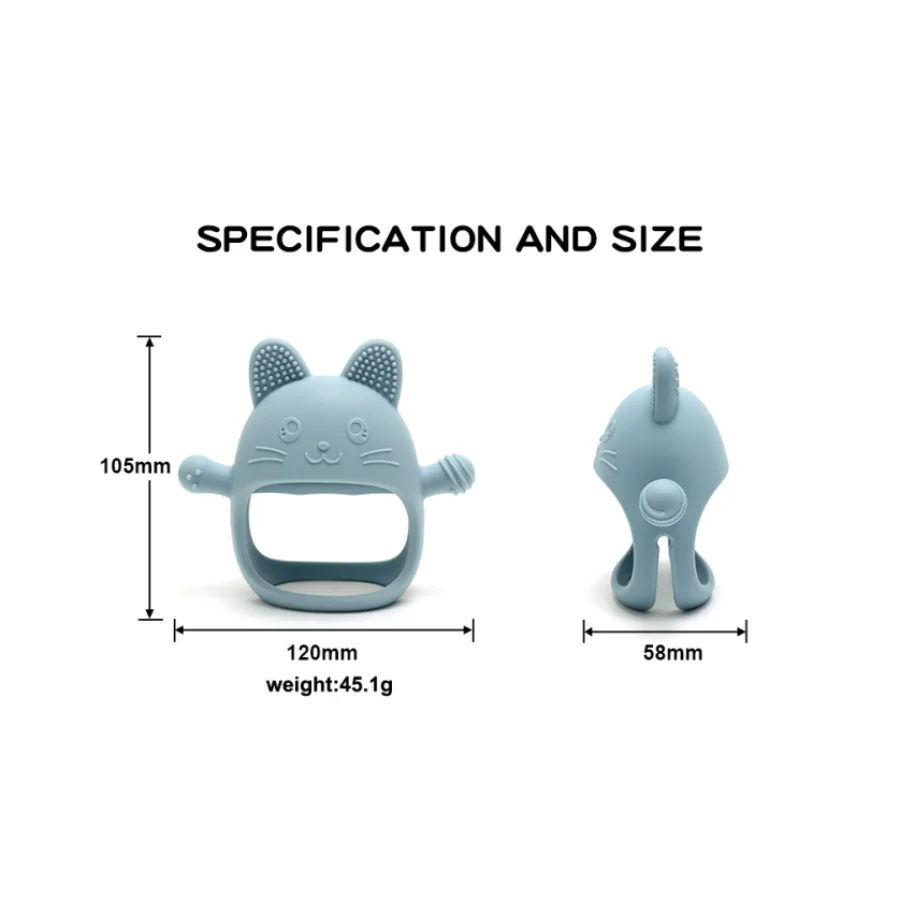 Food Grade Silicone Baby Toys Teether Gloves Anti-Eating Hand ​Molar Stick BPA Free Baby Accessories Newborn Free Shipping 5