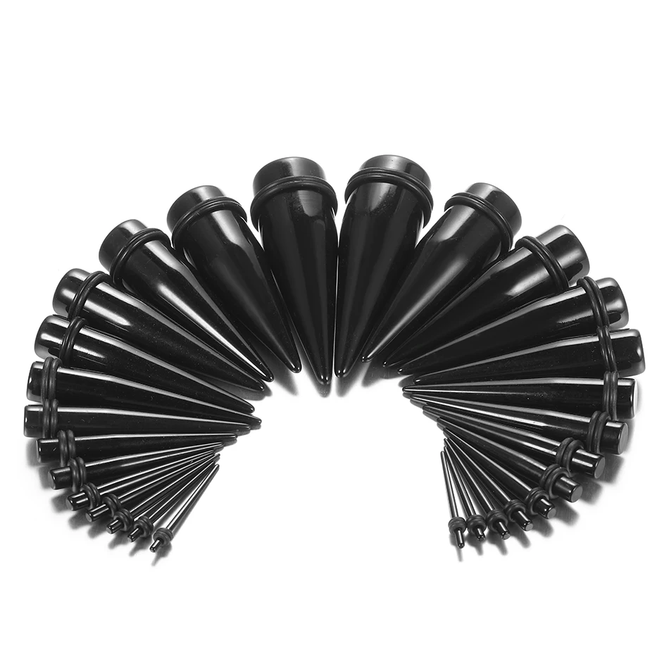 Acrylic Earring Taper Flesh Tunnel Ear Rings Piercing Stretcher Expander Stretching Plug Body Jewelry 2pcs/lot 1.6MM-20MM piercing jewelry body piercing earrings ear piercing jewelry body piercing jewelry body jewelry ear taper earrings
