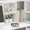 Modern Reception Desk Counter Table, L-Shap Reception Room Front Desk with Lockable Drawer & Open Shelves, Retail Counter 6