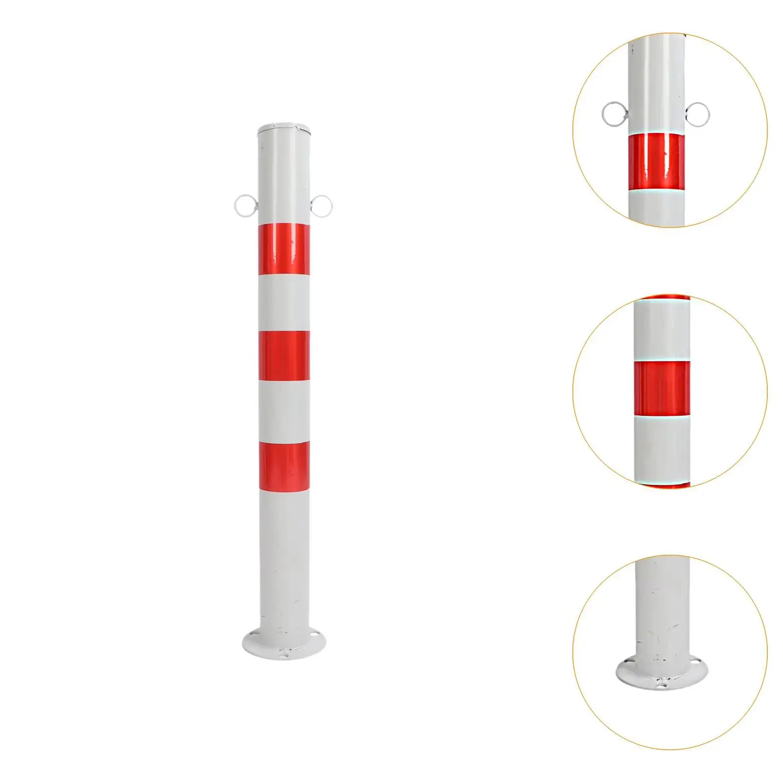 Safe Bollard Accessories 30' H Red and White Sturdy Protective Metal Parking