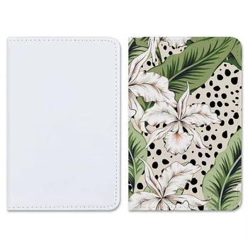 1pc sublimazione porta passaporto coperture in pelle PU trasferimento di calore vuoto passaporto da viaggio porta libro portafoglio copertura per passaporto
