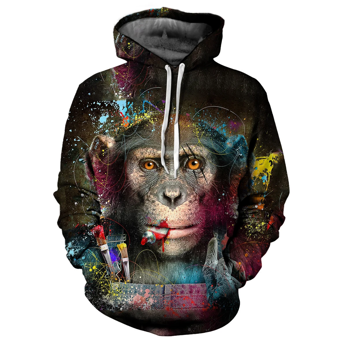 

New fashion Monkey/Husky print hoodie Outdoor Animal casual 3d sweatshirt Harajuku long sleeve jumper