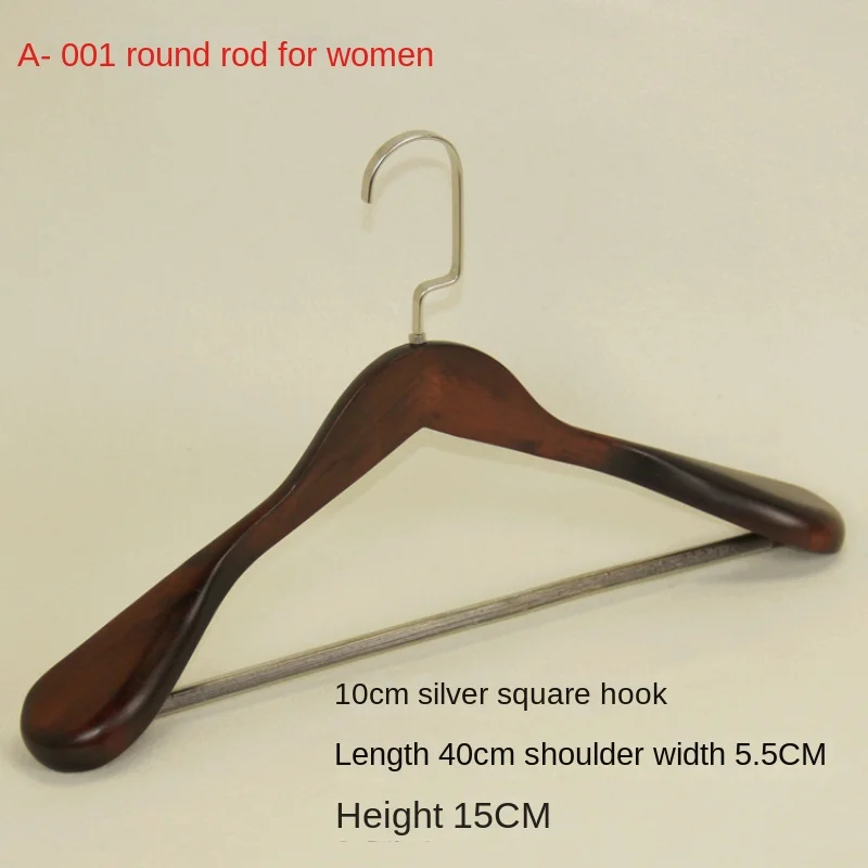 

Вешалка для одежды, бесшовная утолщенная Вешалка из массива дерева с широкими плечами в стиле ретро, для сушки одежды, балкона