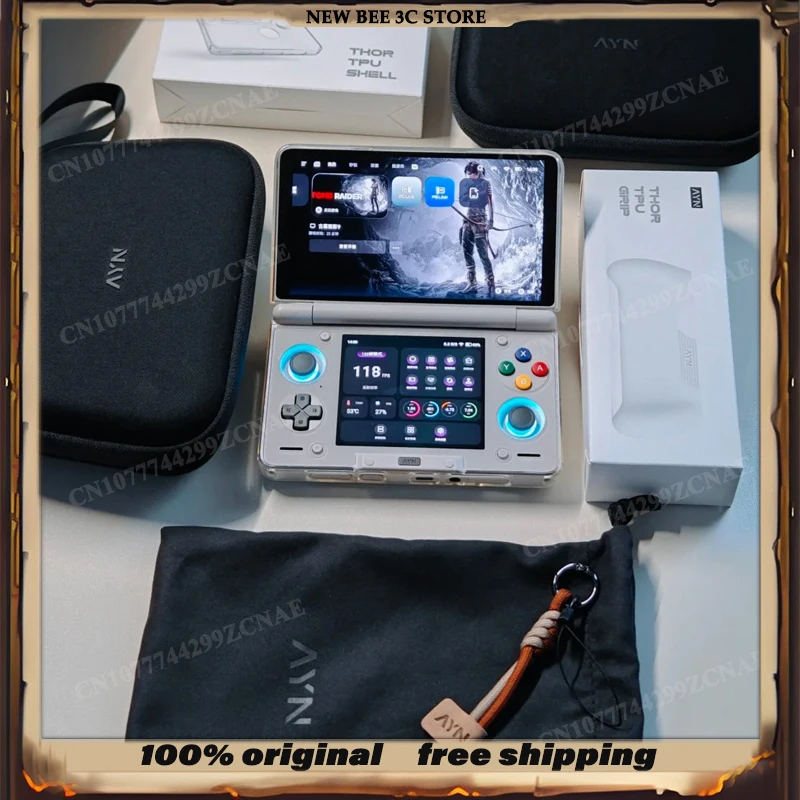 Custodia Protettiva Originale AYN THOR per Doppio Schermo, Borsa Morbida con Cordino per Dispositivi Portatili e Accessori Gaming, Custodia per PC