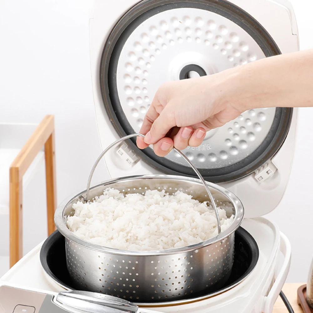 Steamer Basket Stainless Steel Kitchen Steamer Insert Pot Pressure Cooker Anti-scald Fruit Cleaning