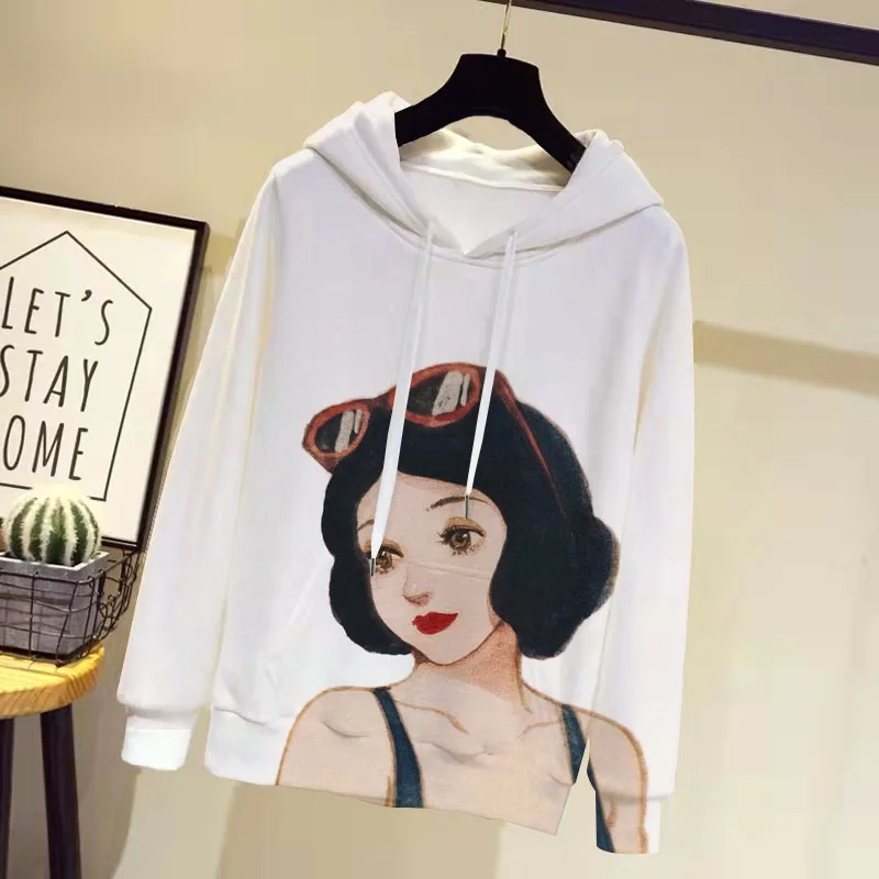 

Disney Cartoon Cartoon Hoodie Women's Lovely Snow White 3d Printing Versatile Hoodie Kawaii Unisex Top Sweatshirt Women's NEW
